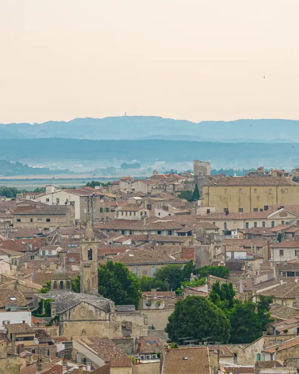 Vue aérienne d'Arles